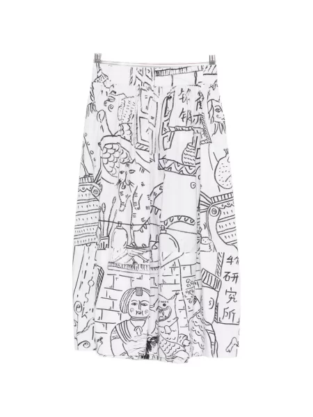 Spódnica midi Talking Walls biała