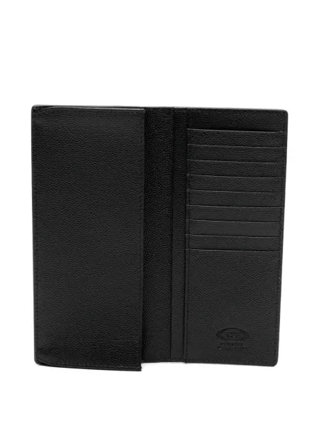 Portofel Tod's din piele cu autograf negru