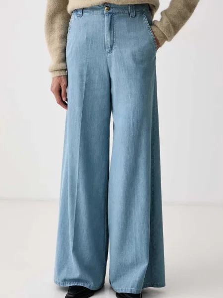 Marella blugi wide leg pentru femei albastru