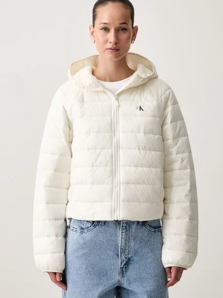 Calvin Klein Jeans geacă petrecută pentru femei bej