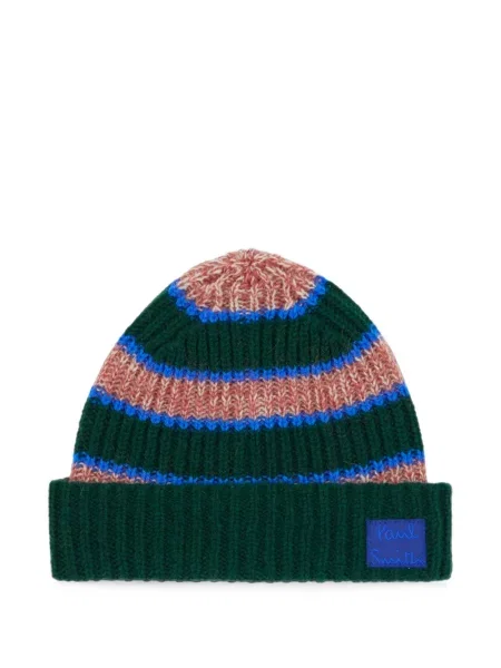 Căciulă Paul Smith cu dungi de mohair roz