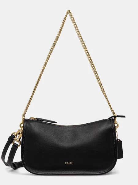 Кожаная сумка Coach зеленая