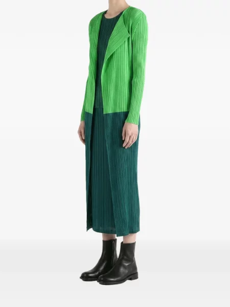 Palton Pleats Please Issey Miyake verde