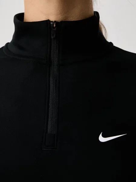 Nike hosszú ujjú edzős pulóver női One Fitted fekete