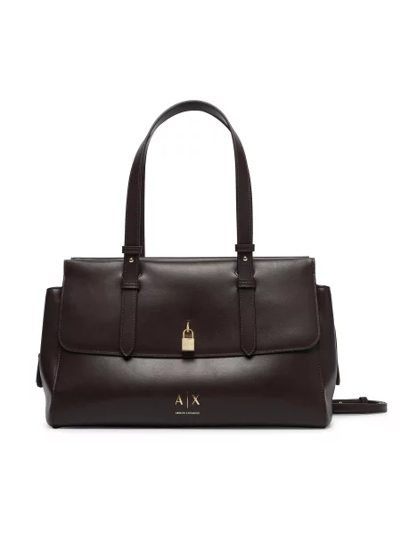 Armani Exchange Ročna torba Temno rjava