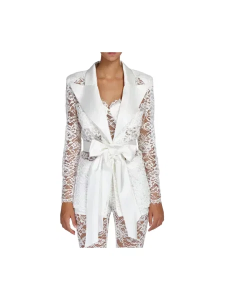 Lniana marynarka Doris S elegancka biała