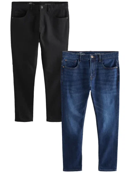 Next Jeans albastru negru