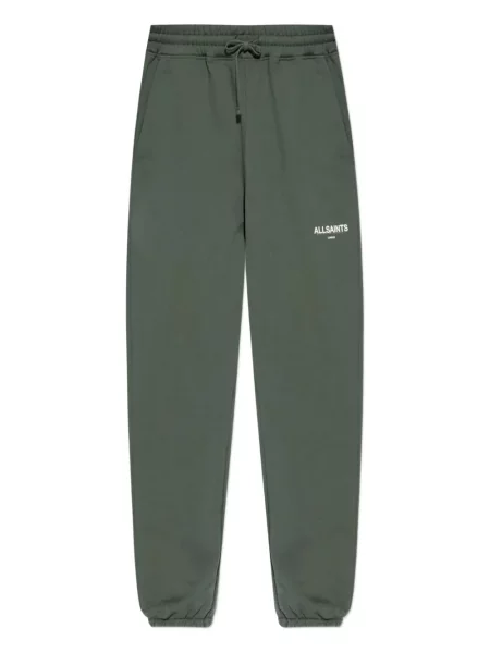 Kalhoty Allsaints s potiskem zelené