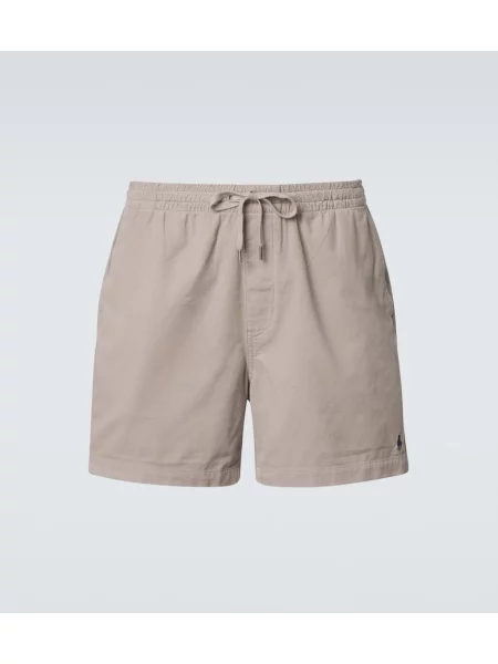 Pantaloni scurți Polo Ralph Lauren de catifea cord gri