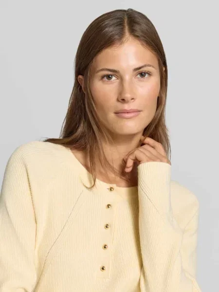 Bluzka z długim rękawem o kroju slim fit z imitacją dzianiny Myon