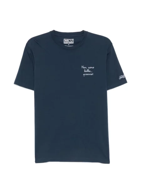 Tricou Mc2 Saint Barth cu broderie albastru