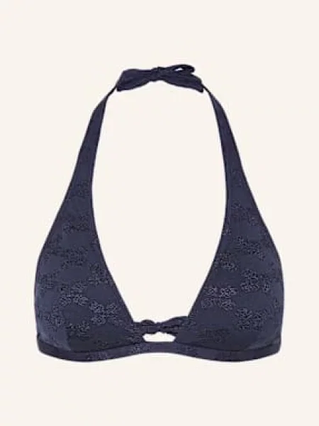 Vilebrequin Góra Od Bikini Wiązana Na Szyi Fleche blau granatowy