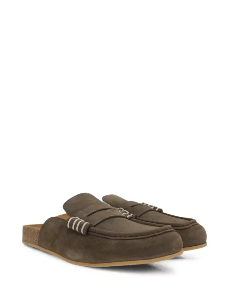 Papuci tip mules Jw Anderson din piele de căprioară maro