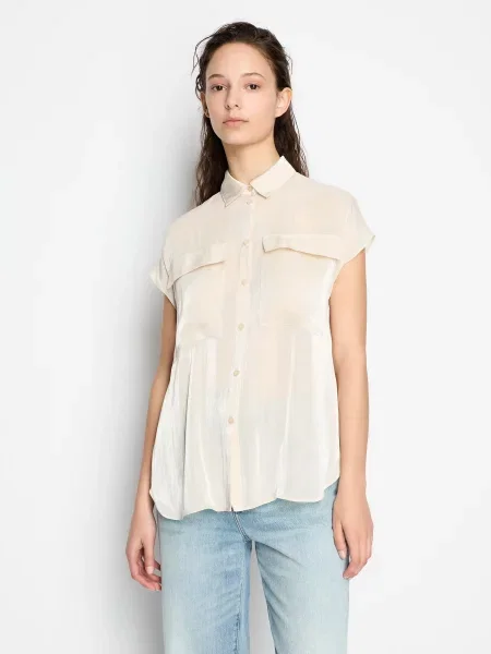 Рубашка Armani Exchange бежевая