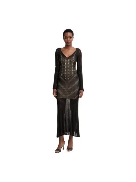 Sukienka maxi Twinset czarna