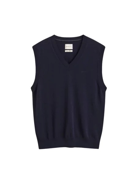 Dzianinowy sweter Gant niebieski