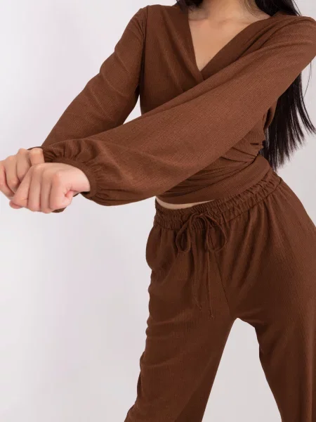 Bluza Fashionhunters rjava