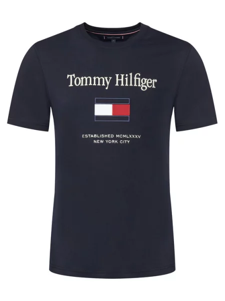 Tommy Hilfiger T-Shirt Embro Flag Σκούρο μπλε