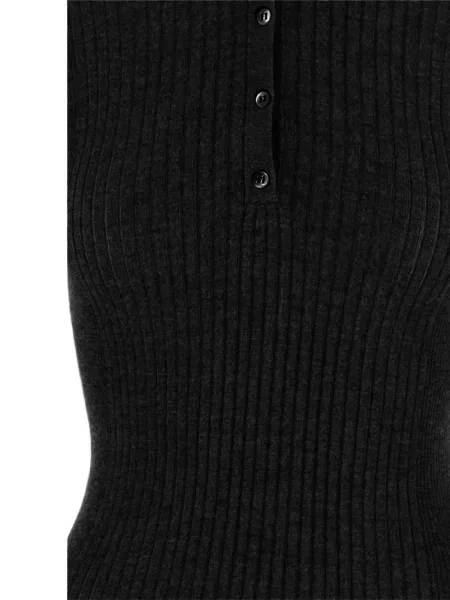 Tricou polo Sa Su Phi tricotate gri
