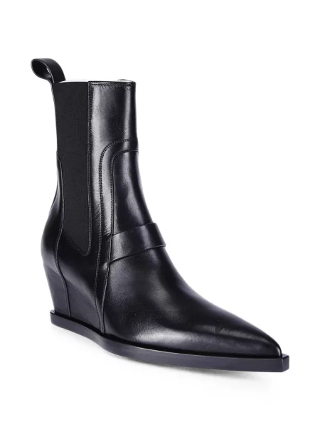 Cizme scurte Rick Owens cu pană negru