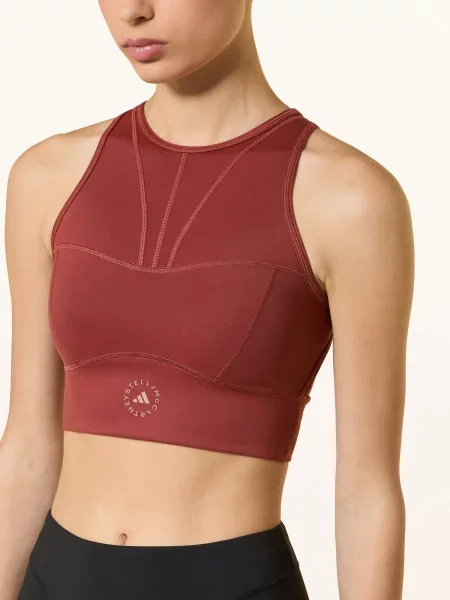 Krótki top Adidas By Stella Mccartney brązowy