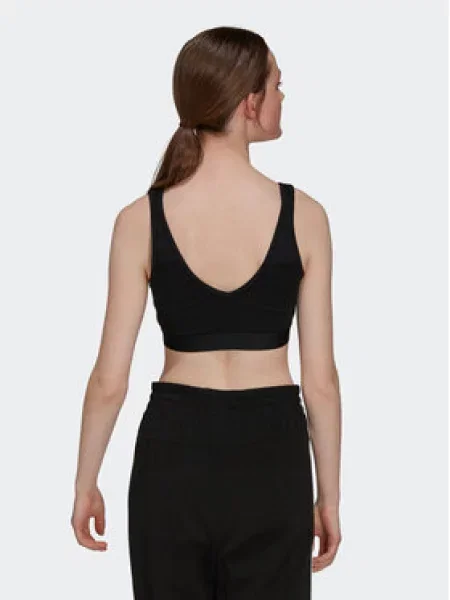 Adidas Športna majica Essentials Crop Top With Removable Pads črna