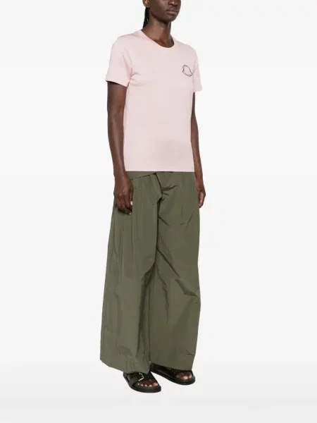 Tricou Moncler cu broderie roz