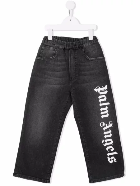 Jeansy dziecięce Palm Angels czarne