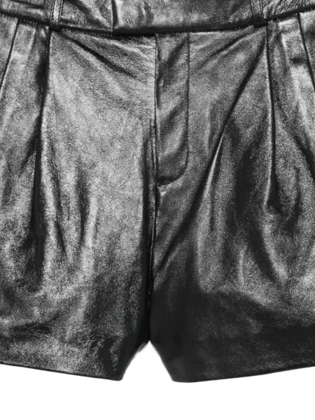Pantaloni scurți Arma din piele negru