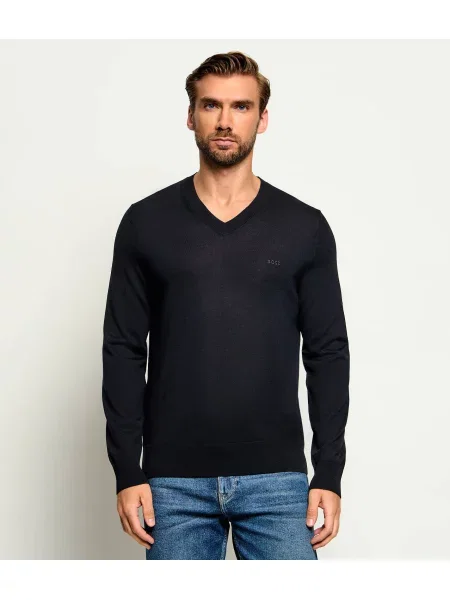 BOSS BLACK De lână pulover H-Melba-L negru