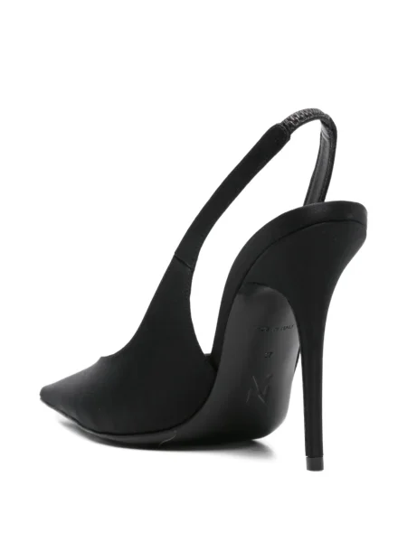 Pantofi cu toc Amina Muaddi slingback negru