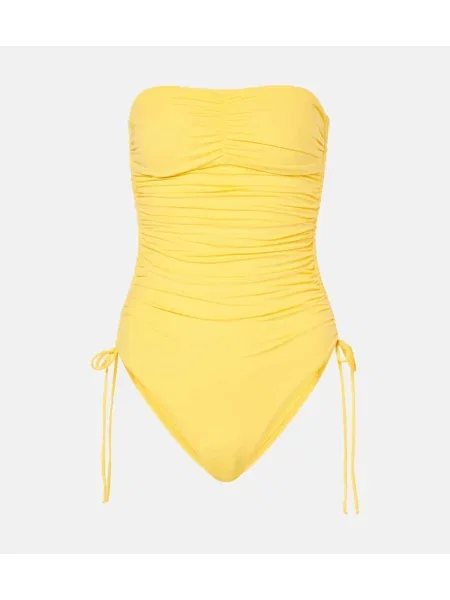 Strój kąpielowy Melissa Odabash bez ramiączek żółty