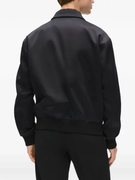 Geacă bomber Karl Lagerfeld din satin negru