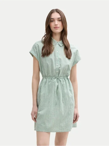 Tom Tailor Denim Rochie tip cămașă verde