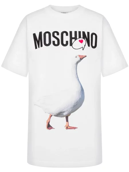 Tricou Moschino cu imagine alb