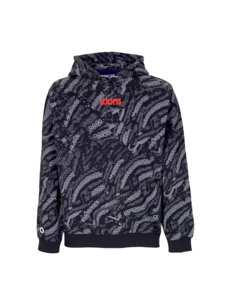 Bluza z kapturem Octopus z kapturem z nadrukiem czarna
