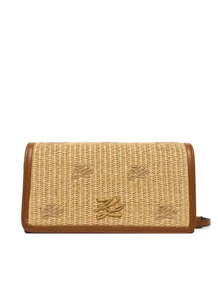 Karl Lagerfeld crossbody torba ženska kožna K/AUTOGRAPH smeđa