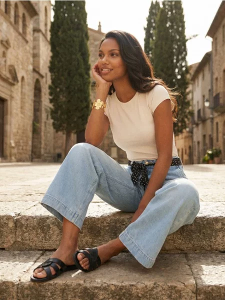 Футболка basic нюдовий