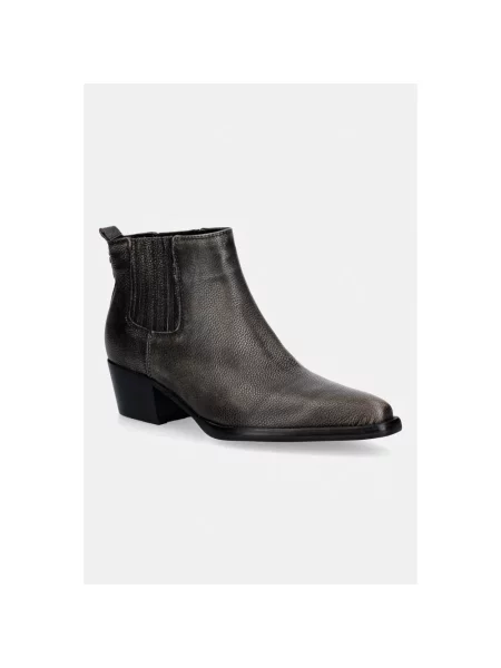 Buty do kostki Guess skórzane czarne