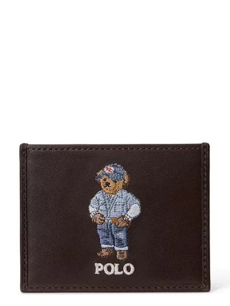 Usnjena denarnica Polo Ralph Lauren bela