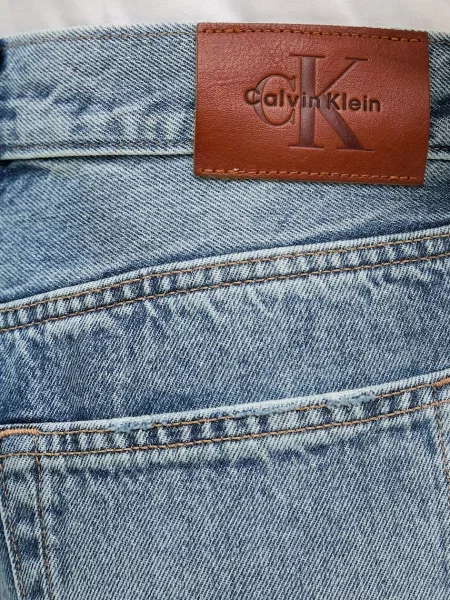 Calvin Klein Jeans дънки стрейт дамски синьо