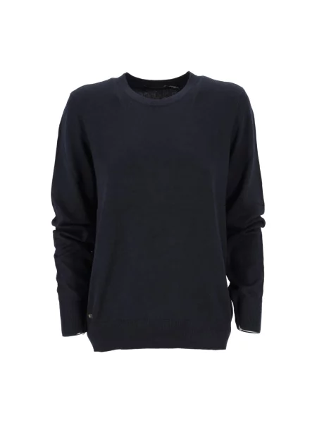 Dzianinowy sweter Lauren Ralph Lauren z okrągłym dekoltem niebieski