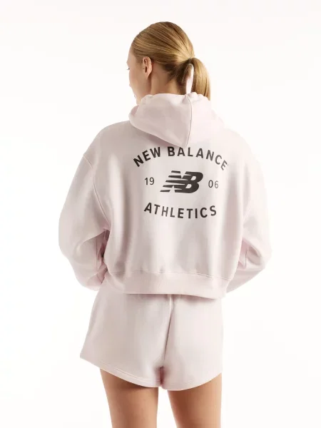 Флисовый свитер New Balance розовый