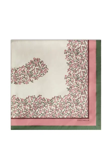 Fular Coccinelle cu model floral cu imagine