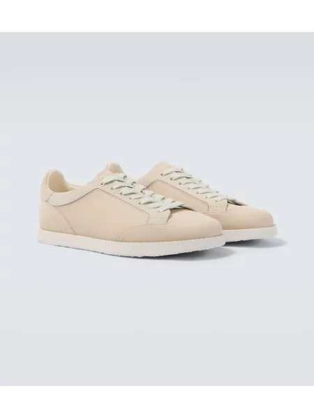 Sneakerși Brunello Cucinelli din piele de căprioară bej