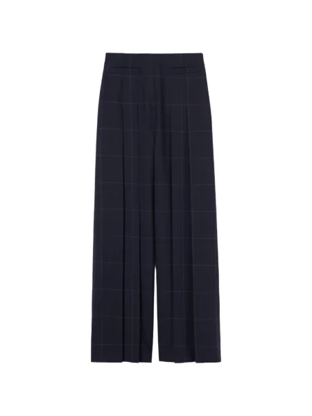 Pantaloni Claudie Pierlot în carouri albastru