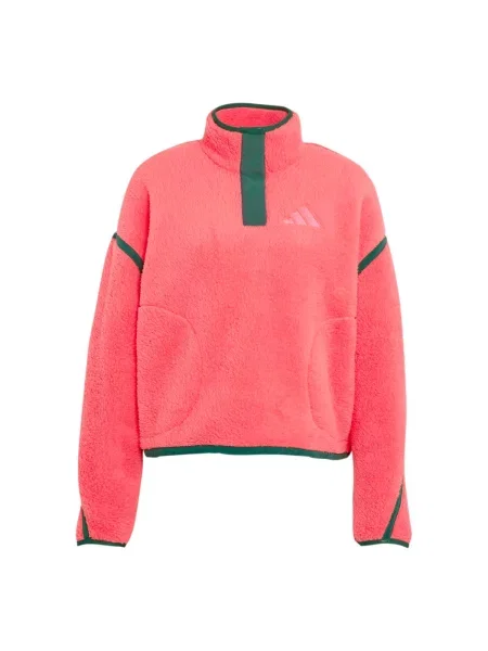 Hanorac sport Adidas Performance din fleece verde