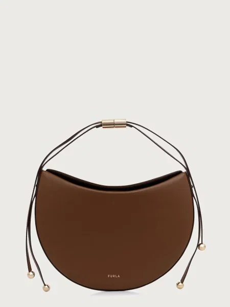 Furla geantă crossbody pentru femei din piele Moonstone M maro