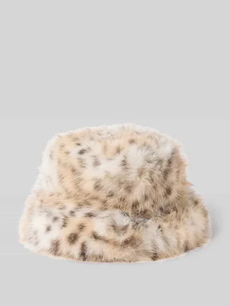 Kapelusz ze sztucznego futra Gina Tricot białe