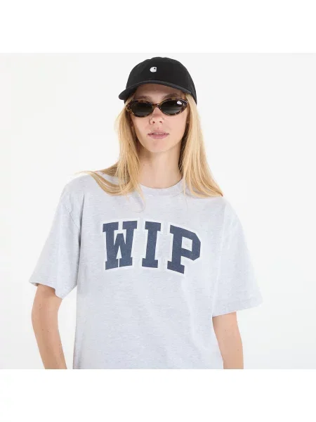 Carhartt WIP Tričko tmavomodrá / svetlosivá / šedobiela